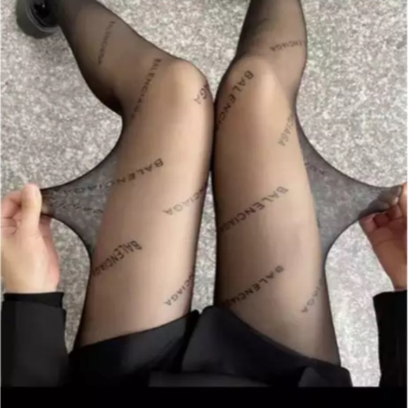 COPY - Black Diamond Logo Words BA Prints Nylon Women’s Pantyhose Stretchy Blac… - Picture 8 of 17